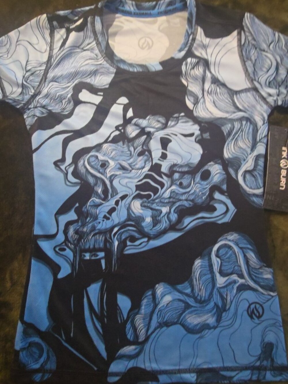 INKnBURN Our Lady of the Mask Tech Shirt Women's XXS NWT Running Tee